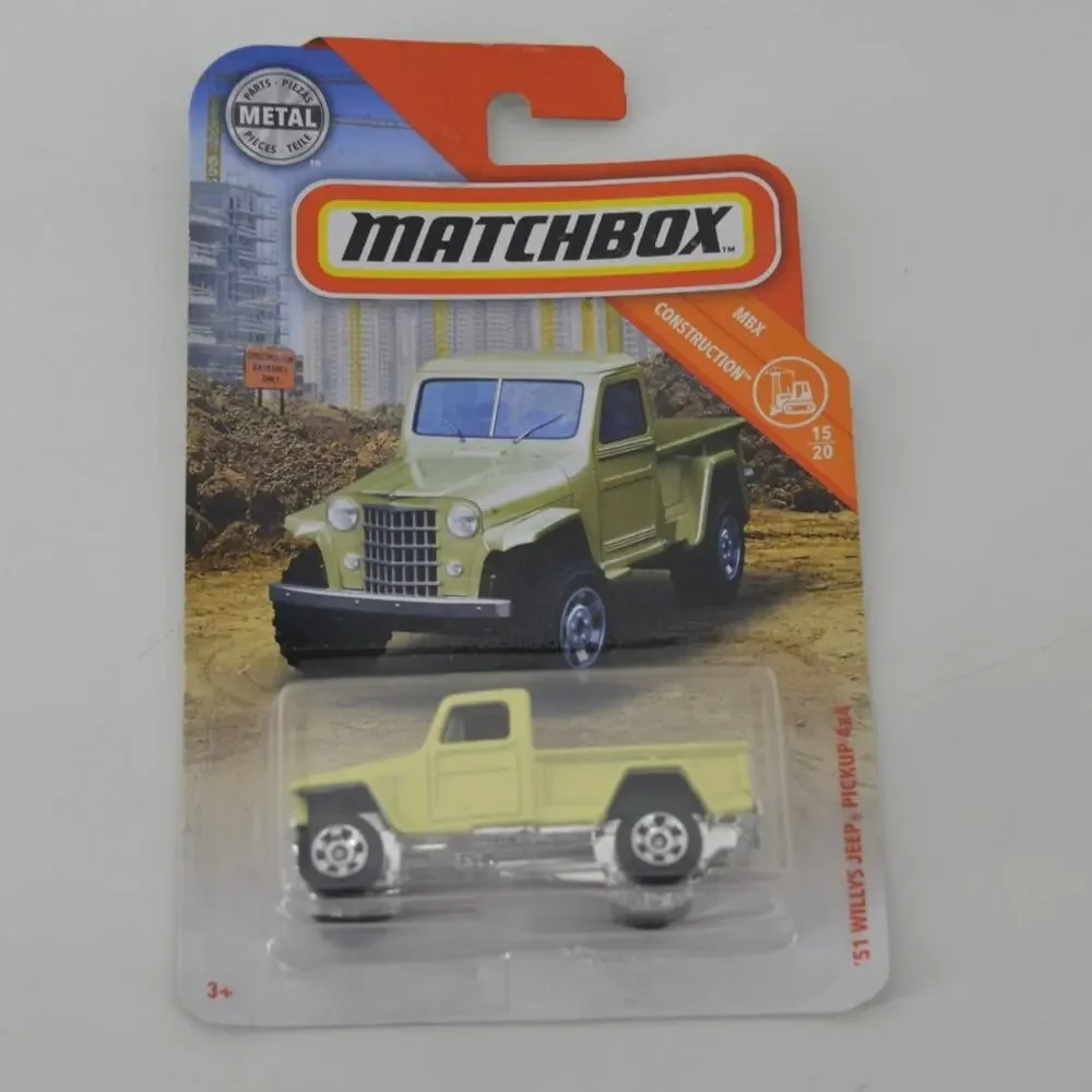 Matchbox Yellow Pickup Truck MBX Construction 15/20 Willys